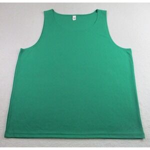 Alo Tank‎ Top Mens 2XL Green Athletic Sleeveless Performance 100% Polyester Gym